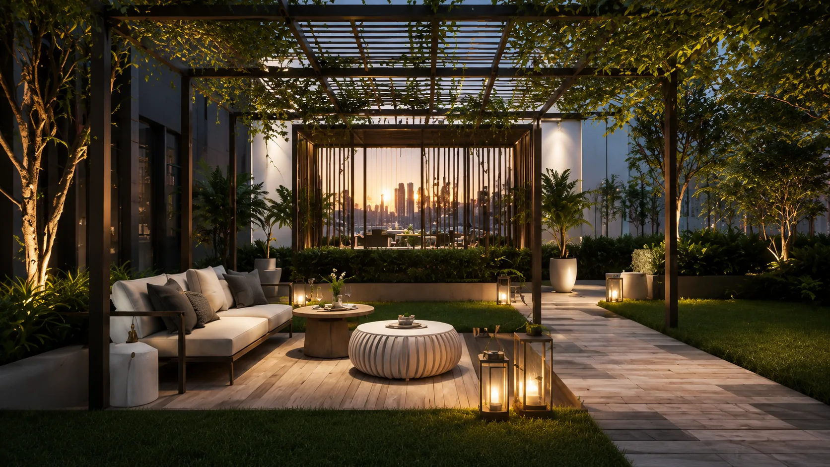 Landscaped grounds